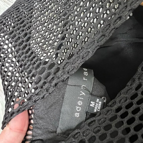 Adelyn Rae black mesh tee shirt a line dress size medium - Picture 11 of 11